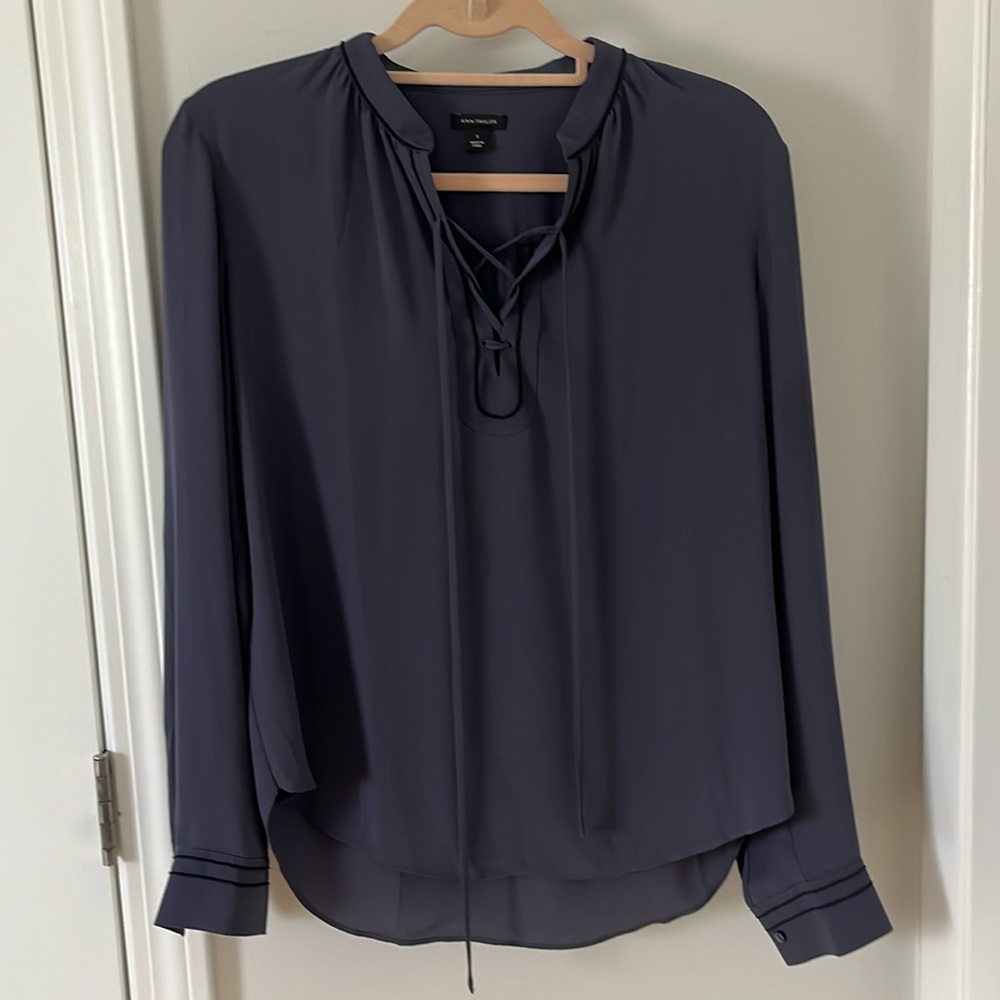Dark grey/blue Ann Taylor blouse